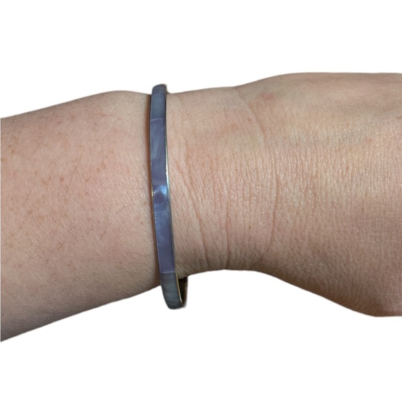 Purple MOP Silver Toned Bracelet - Picture 2 of 3